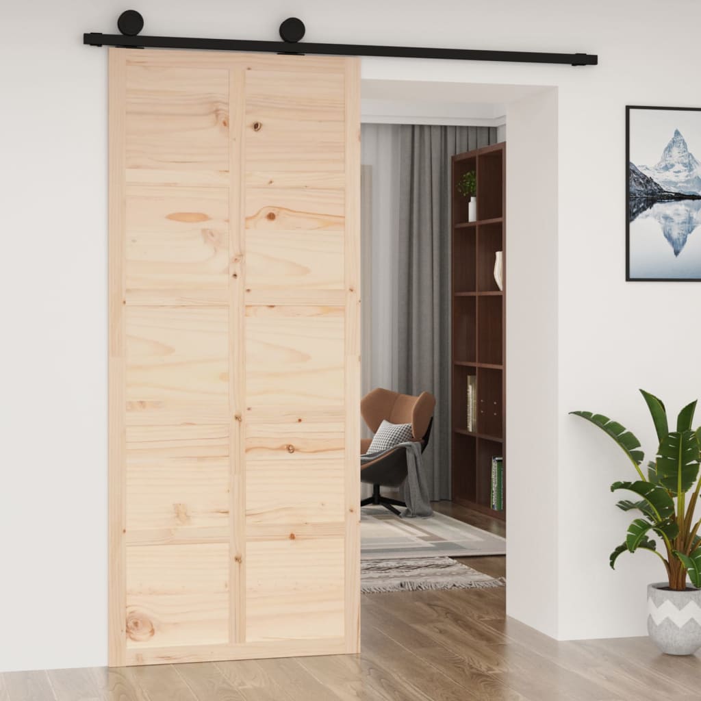 VidaXL Schiebetür 90x1,8x214 cm massives Kiefernholz