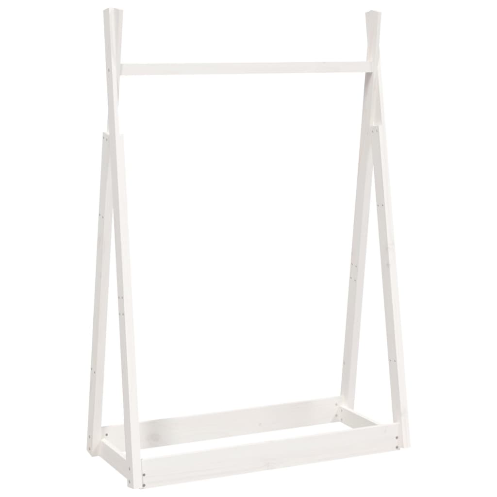 Vidaxx Kleiderständer 100x45x150 cm massives Kiefernholz weiß