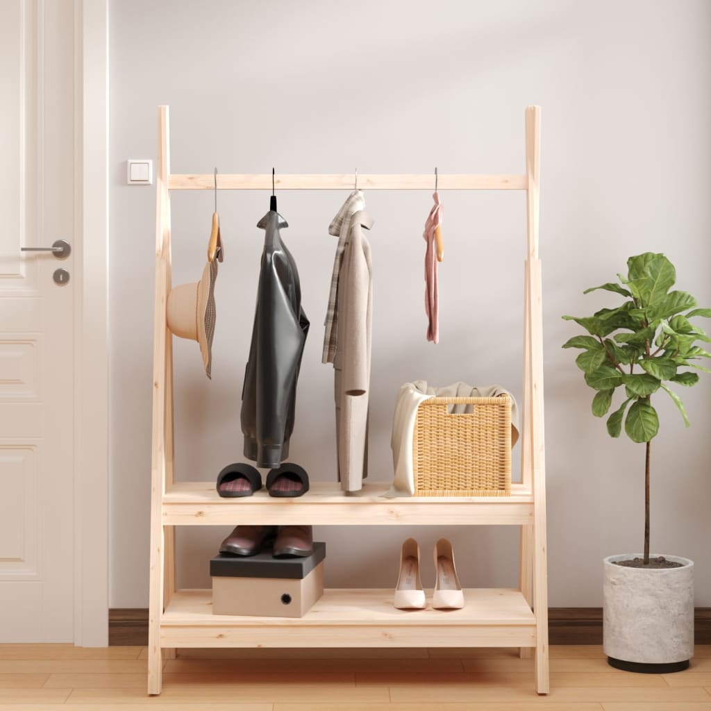 Vidaxx Kleiderständer 100x45,5x150 cm massives Kiefernholz