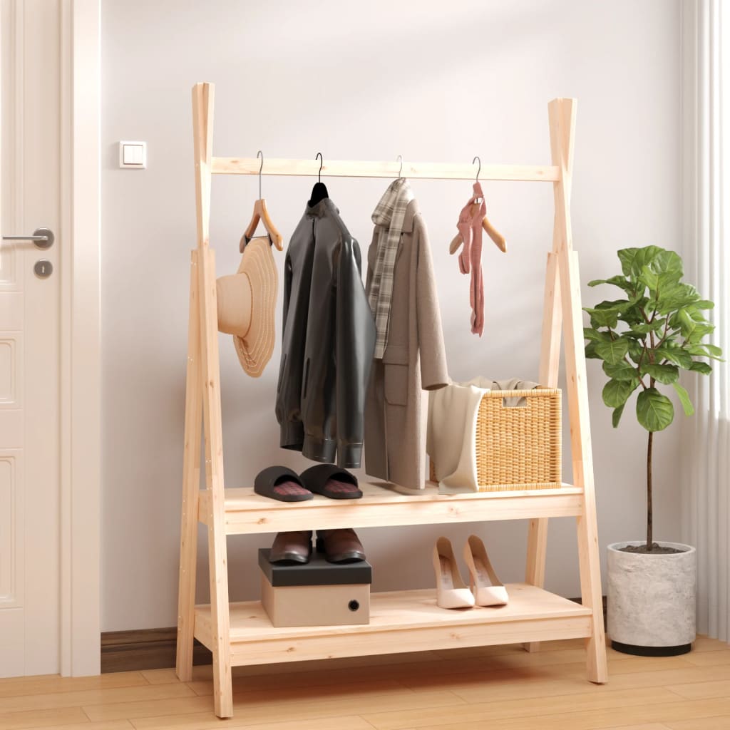 Vidaxx Kleiderständer 100x45,5x150 cm massives Kiefernholz
