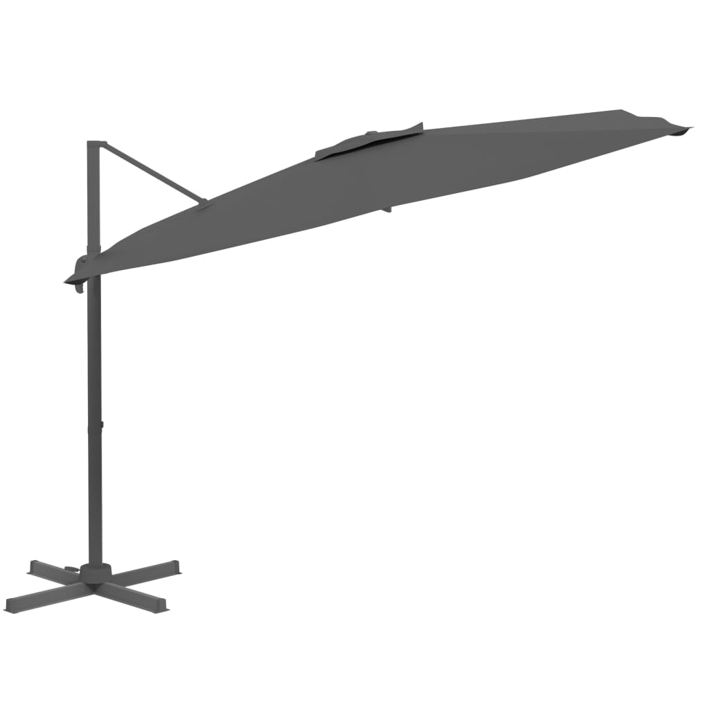 Vidaxx schwimmender Sonnenschirm mit Aluminiumstange 400x300 cm Anthrazit