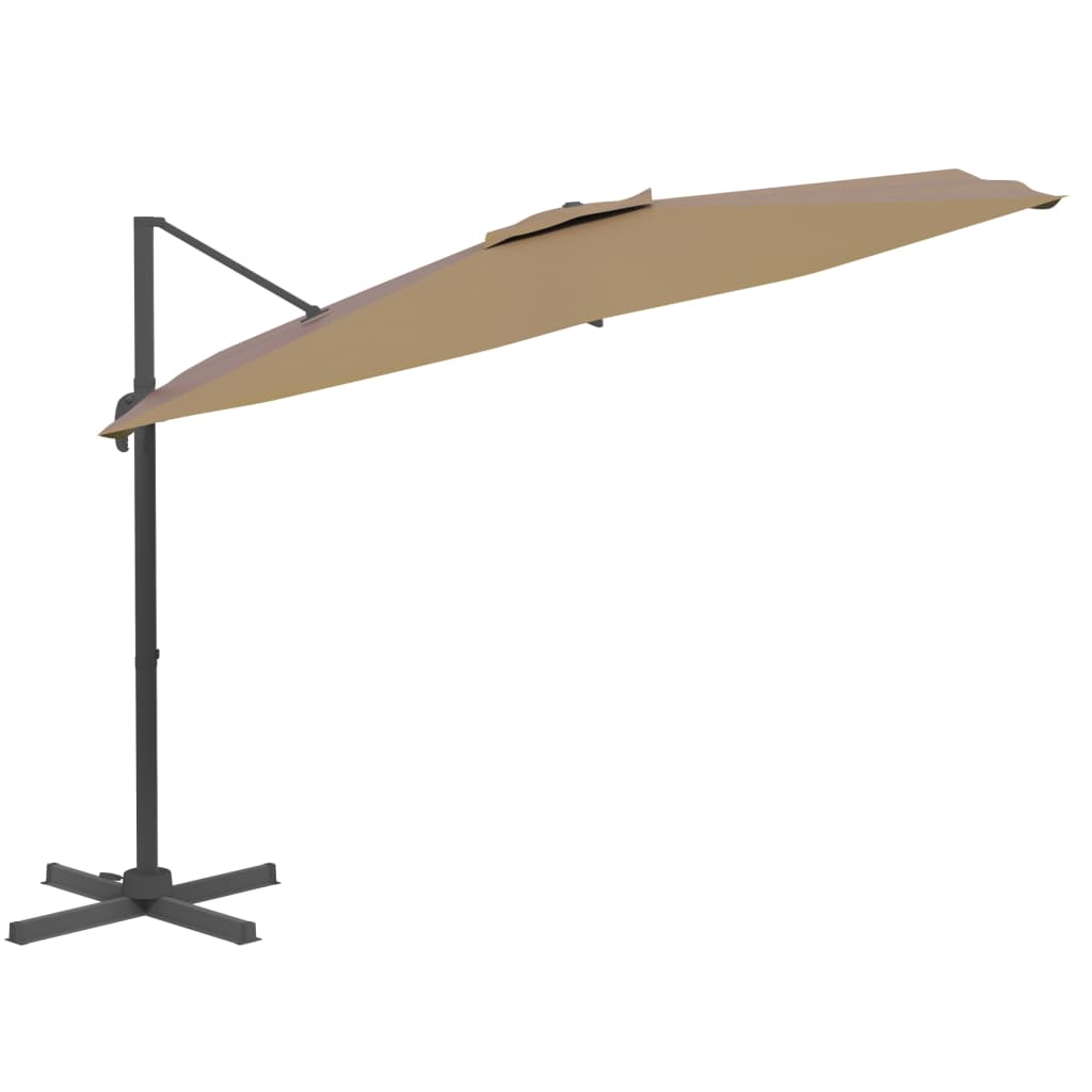 Vidaxx schwimmender Sonnenschirm mit Aluminiumstange 400x300 cm taupe