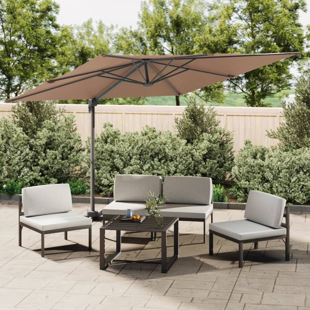 Vidaxx schwimmender Sonnenschirm mit Aluminiumstange 400x300 cm taupe
