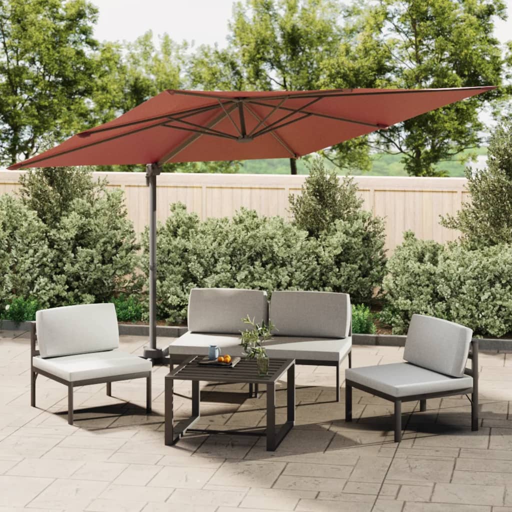 Vidaxx schwimmender Sonnenschirm mit Aluminiumstange 300x300 cm terrakottafarben