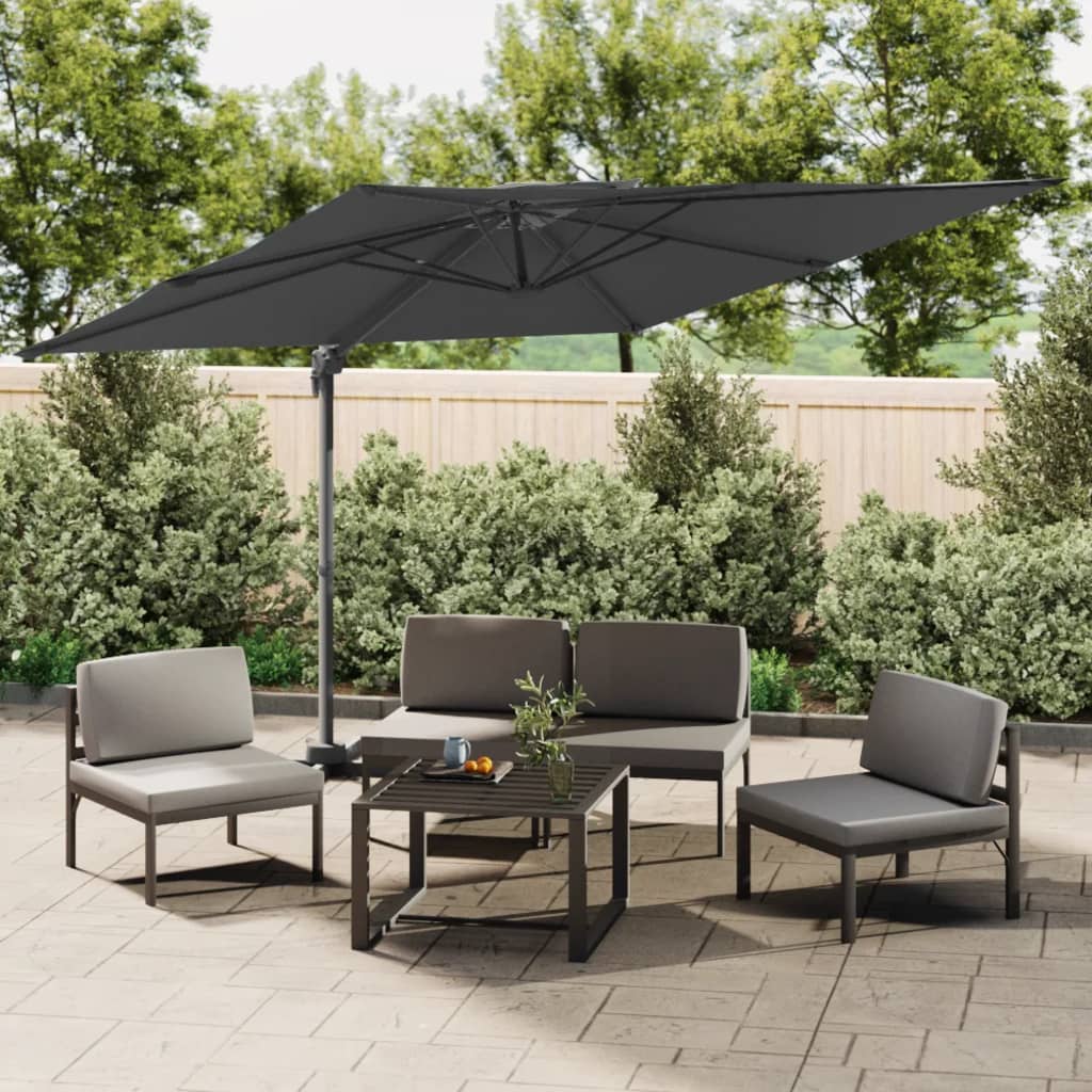 Vidaxx schwimmender Sonnenschirm mit Doppeldach 300x300 cm Anthrazit