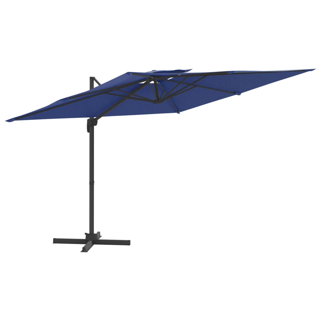 Vidaxx schwimmender Sonnenschirm mit Doppeldach 300x300 cm azurblau