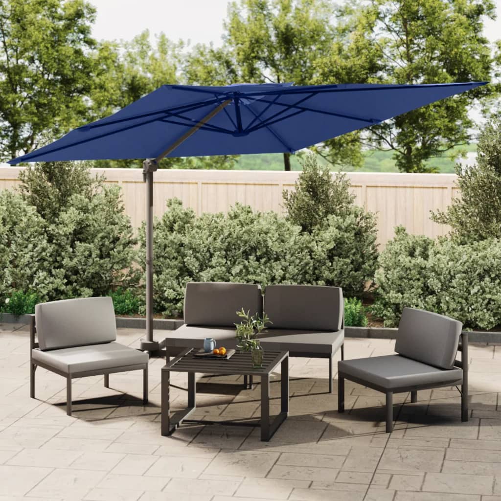 Vidaxx schwimmender Sonnenschirm mit Doppeldach 300x300 cm azurblau
