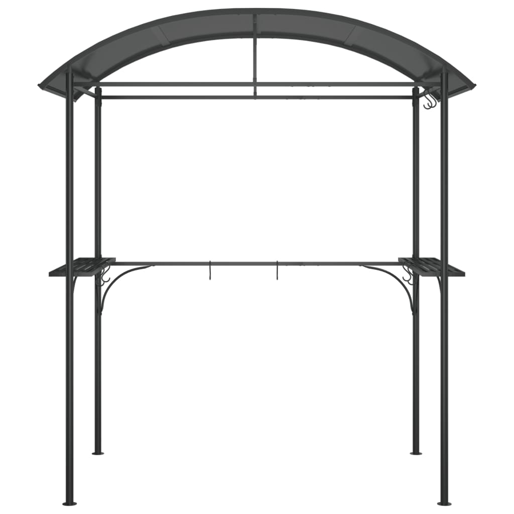 Vidaxx Grillpavillon mit Seitenregalen 220x115x230 cm Stahl Anthrazit