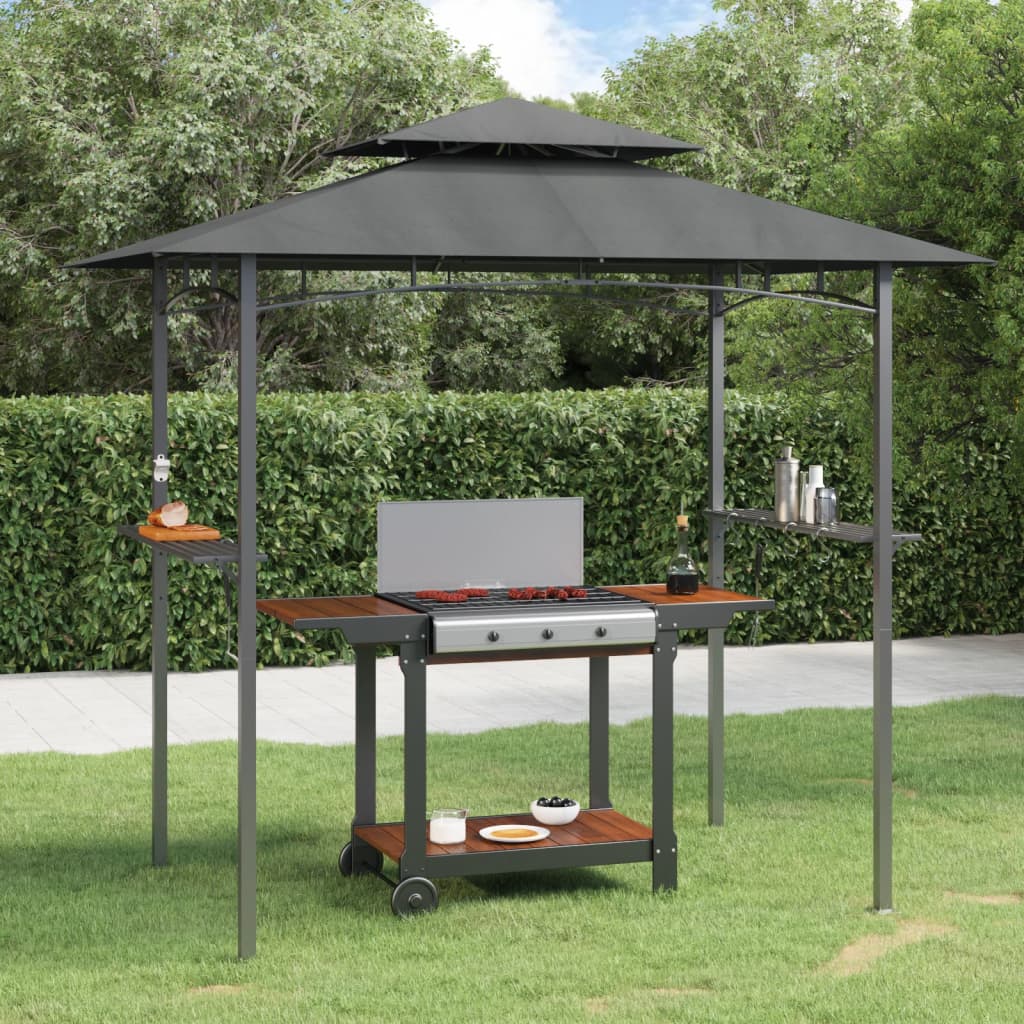 Vidaxx Grillüberdachung 240x150x243 cm Stahl Anthrazit