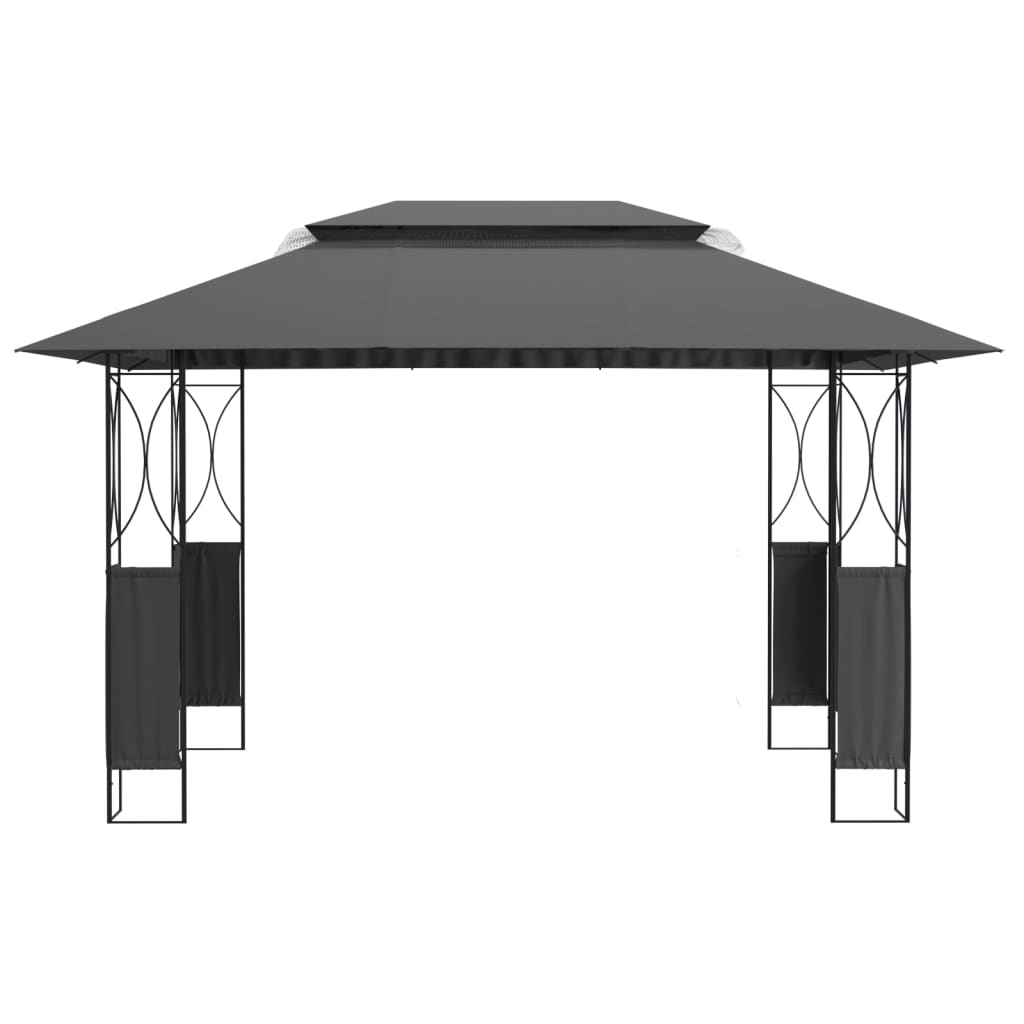 Vidaxx Pavillon mit Dach 400x300x270 cm Stahl Anthrazit