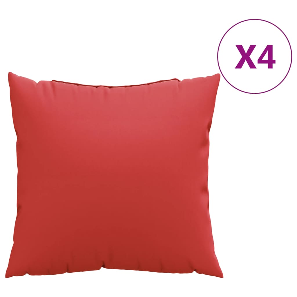 VidaXL Sofakissen 4 Stück 50x50 cm Stoff rot