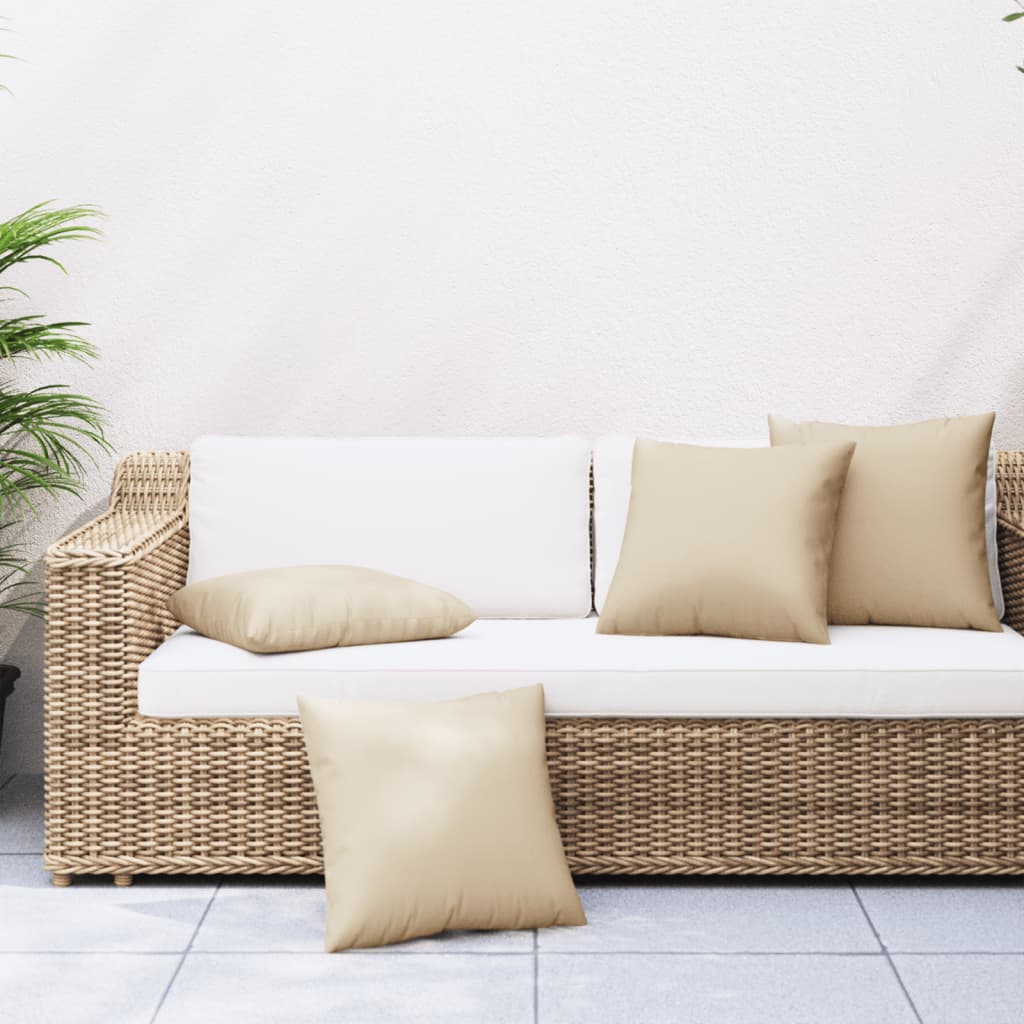 VidaXL Sofakissen 4 Stück 60x60 cm Stoff Beige