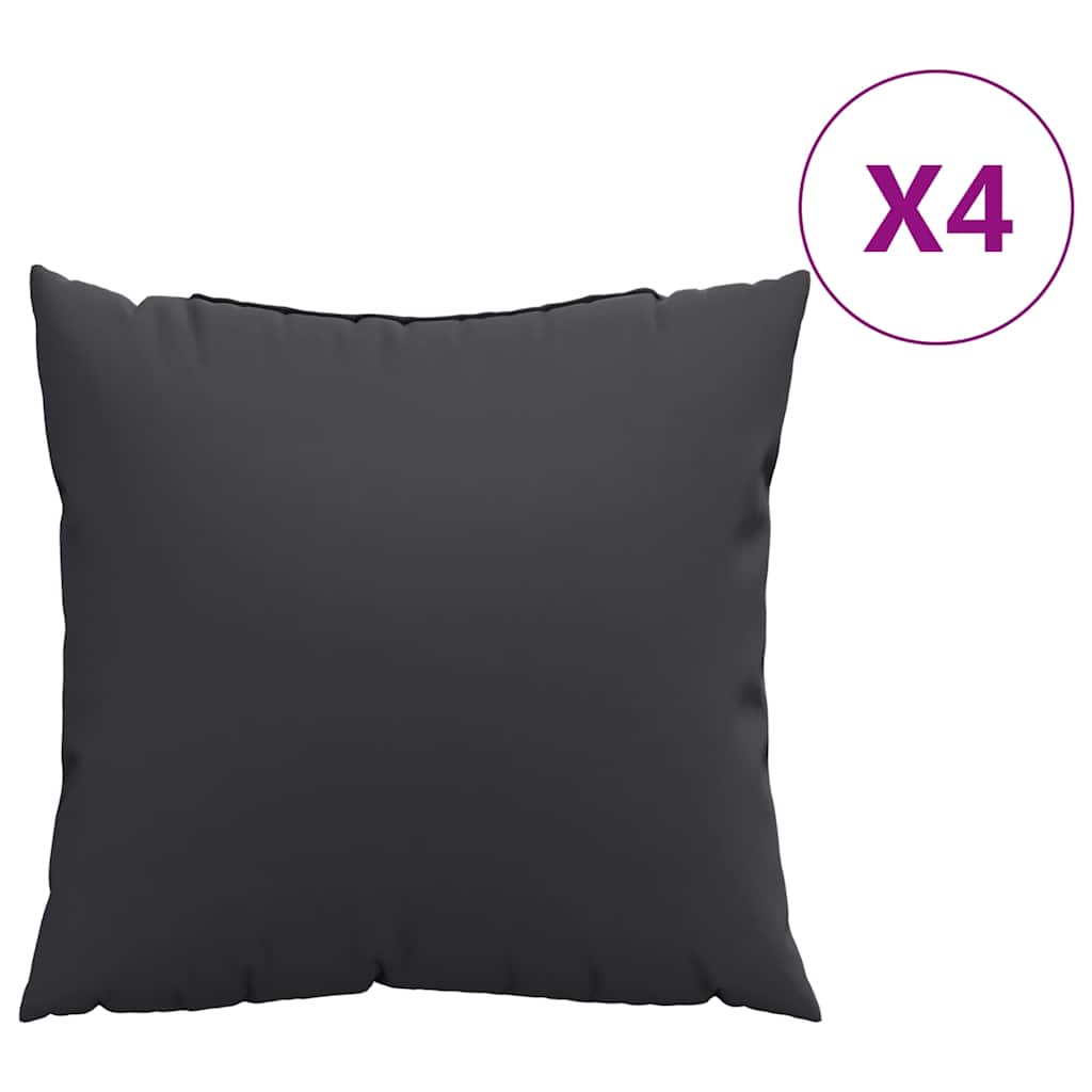Vidaxl bankkussens 4 st 60x60 cm stof zwart