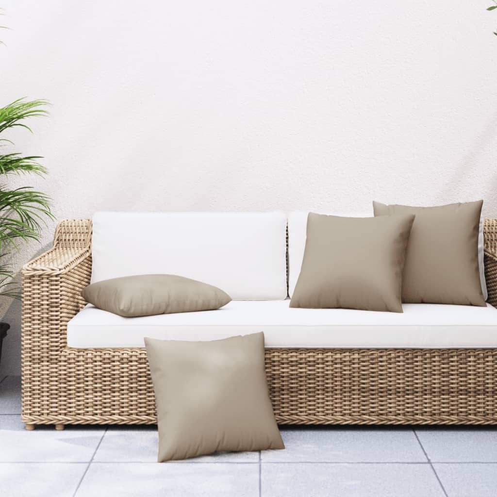 VidaXL Sofakissen 4 Stück 60x60 cm Stoff Taupe