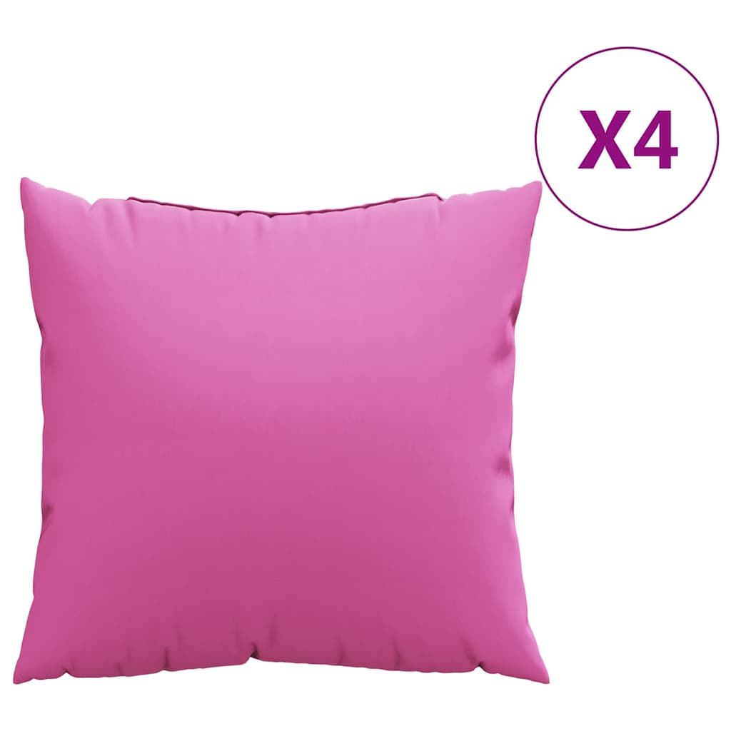 Vidaxl spreidkussens effen 4 pcs roze 60 x 60 cm polyester stof