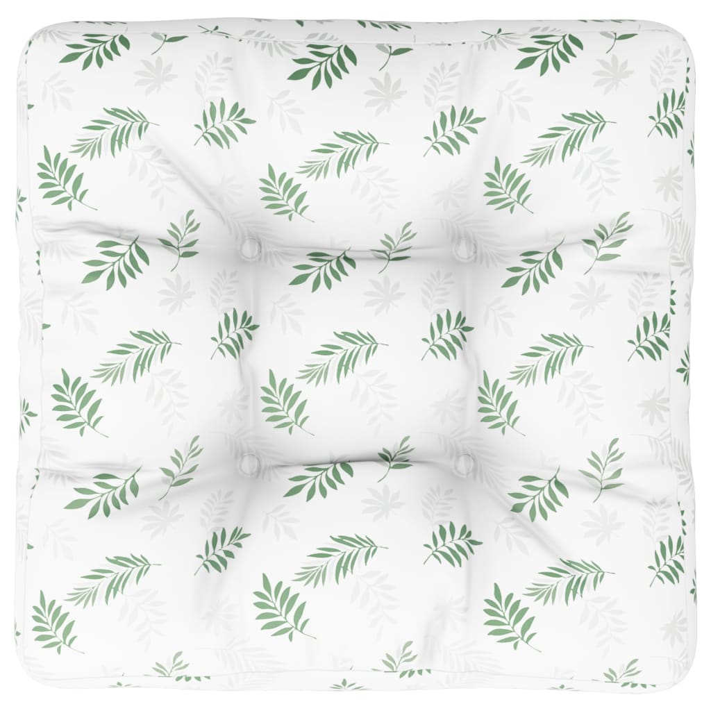 VidaXL Palettenkissen Blattmuster 60x60x12 cm Stoff