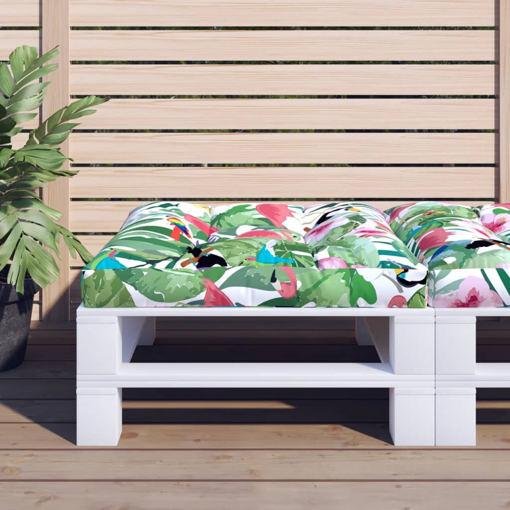 Vidaxl palletkussen 80x80x12 cm stof meerkleurig