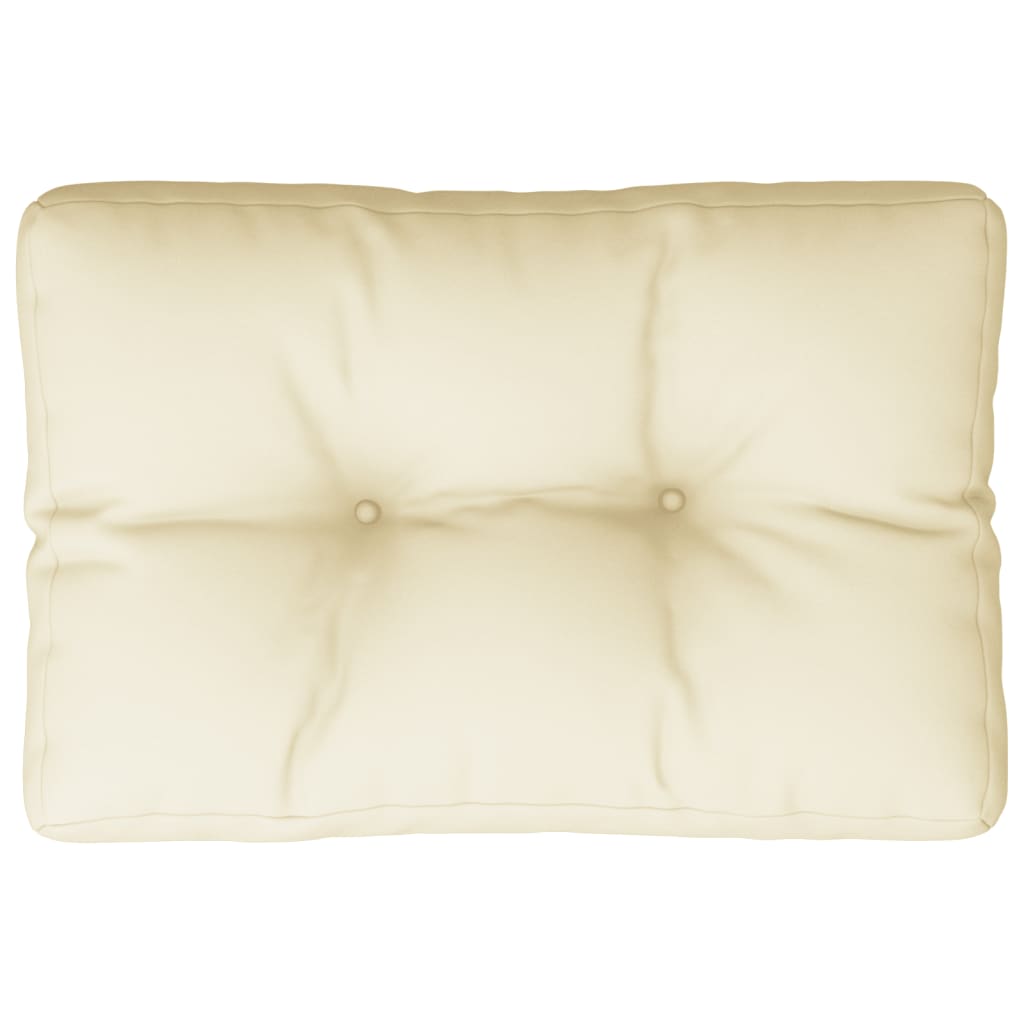 VidaXL Palettenkissen 50x40x12 cm Stoff cremefarben