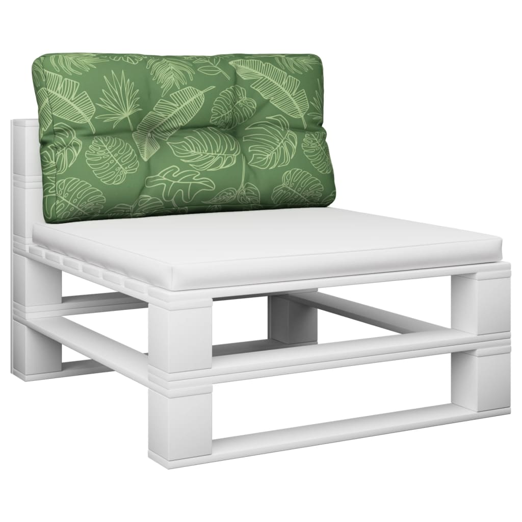 VidaXL Palettenkissen Blattmuster 70x40x12 cm Stoff