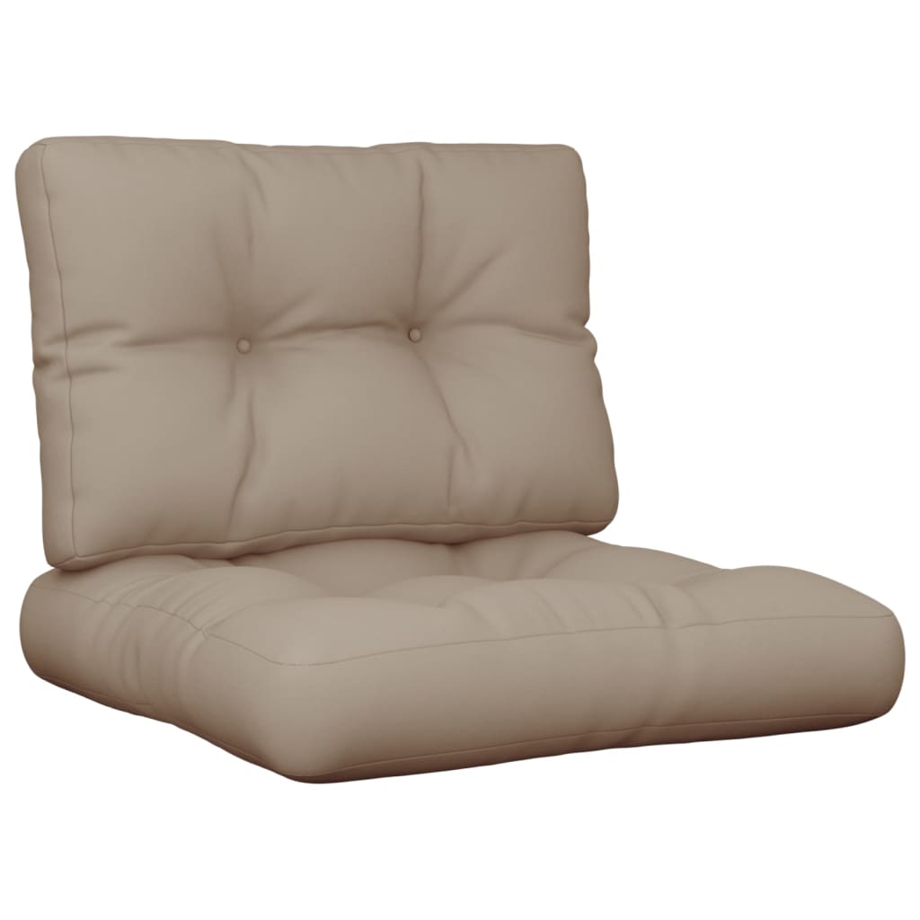 VidaXL Palettenkissen 2 Stück Stoff Taupe