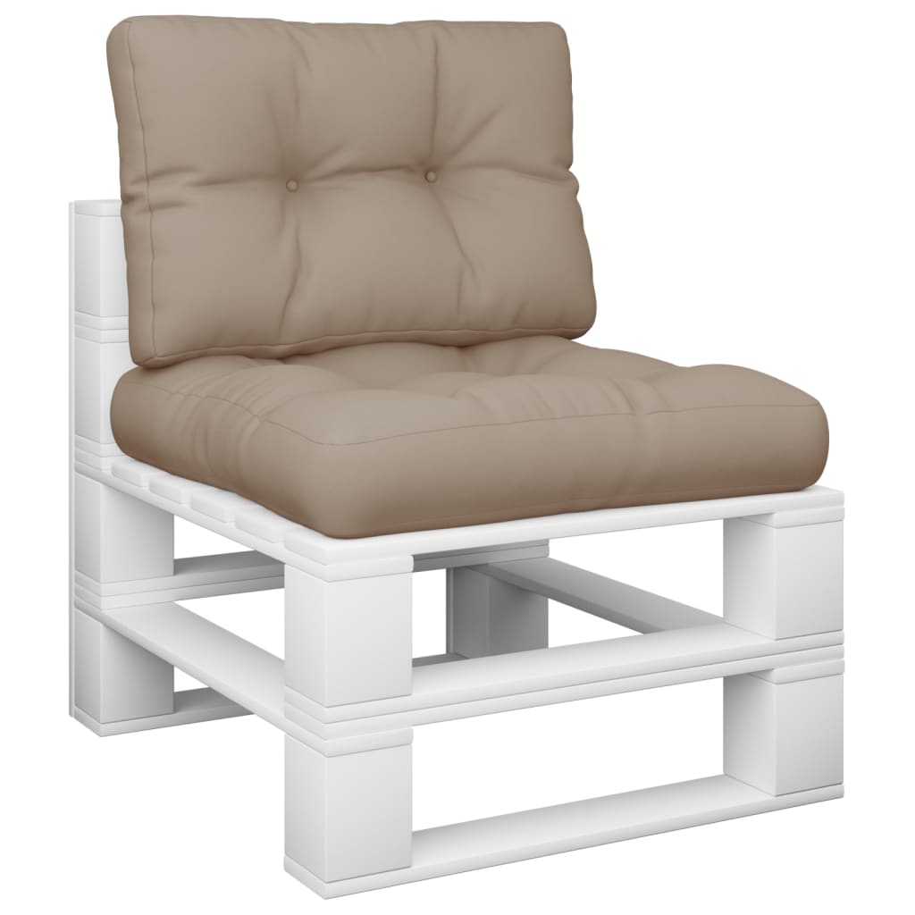 VidaXL Palettenkissen 2 Stück Stoff Taupe