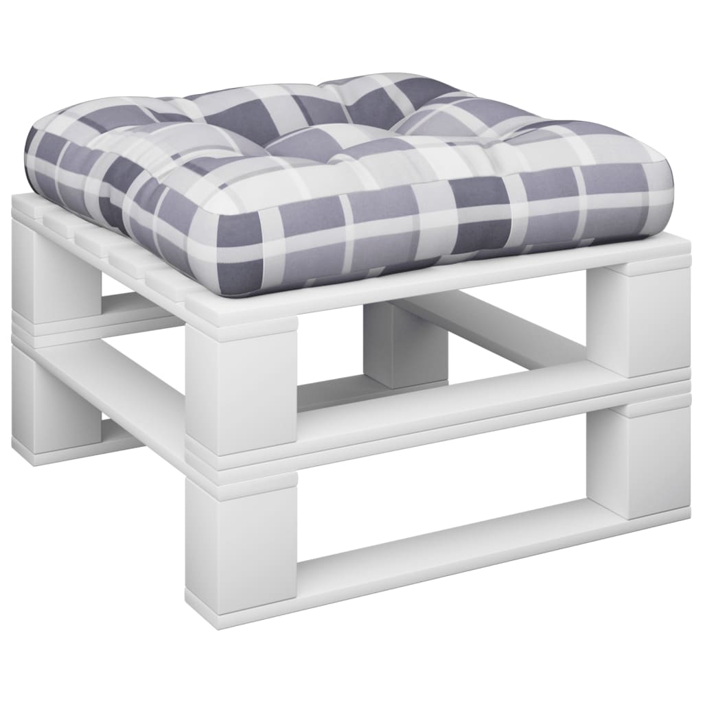 VidaXL Palettenkissen 58x58x10 cm Rautenmuster Stoff grau