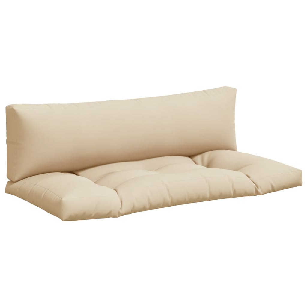 VidaXL Palettenkissen 2 Stück Stoff Beige