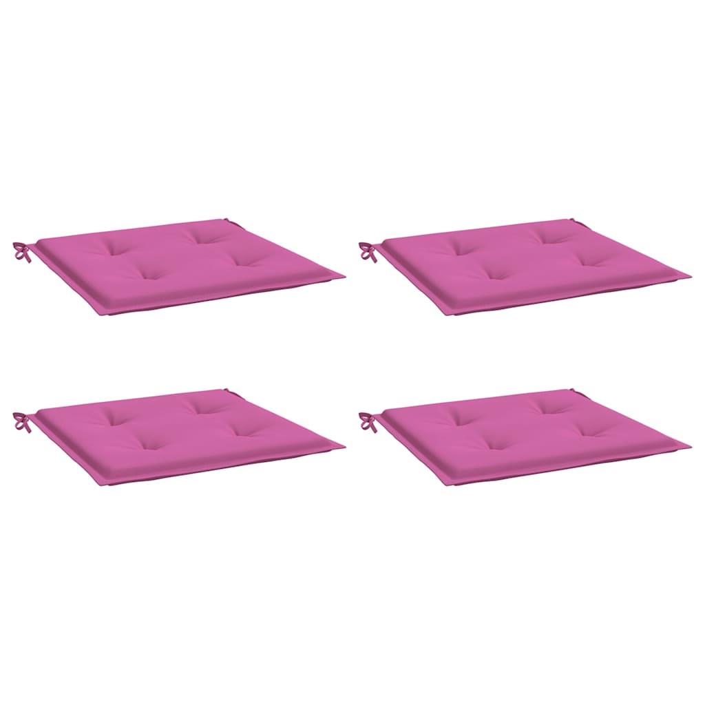 VidaXL Gartenstuhlkissen 4 Stück 40x40x4 cm Stoff rosa