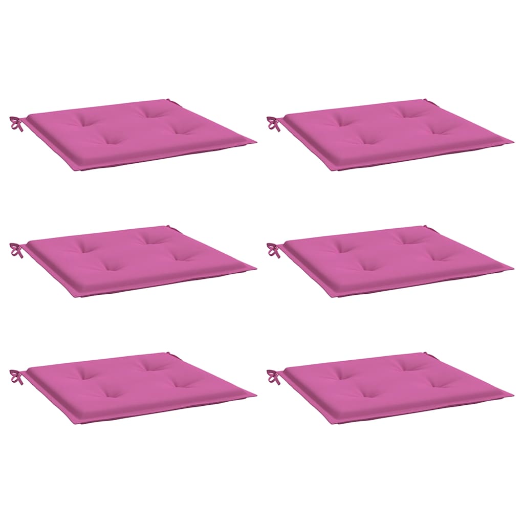 VidaXL Gartenstuhlkissen 6 Stück 40x40x4 cm Stoff rosa
