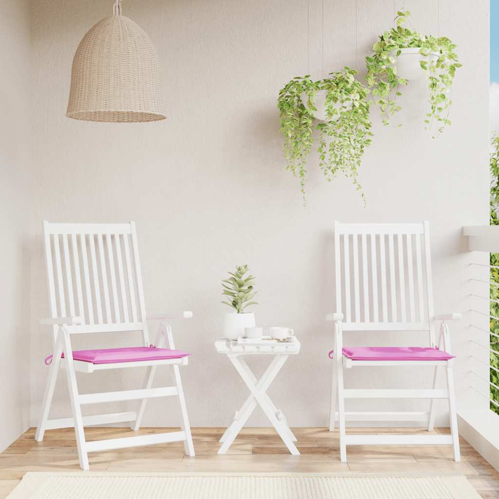 VidaXL Gartenstuhlkissen 2 Stück 50x50x4 cm Stoff rosa