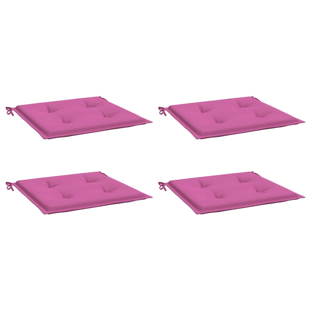 VidaXL Gartenstuhlkissen 4 Stück 50x50x4 cm Stoff rosa