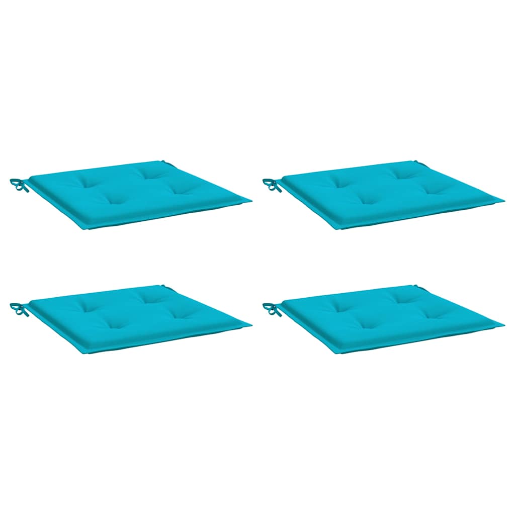 VidaXL Gartenstuhlkissen 4 Stück 50x50x4 cm Stoff Türkis
