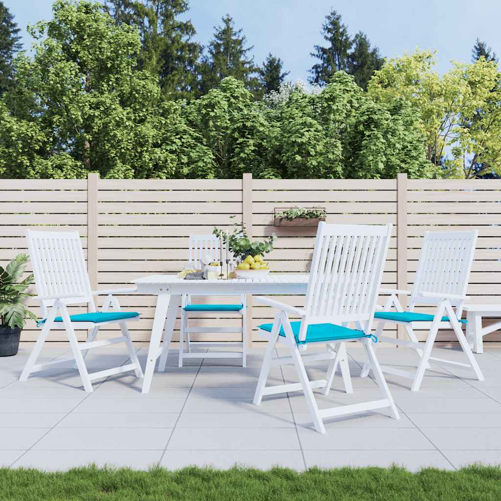 VidaXL Gartenstuhlkissen 4 Stück 50x50x4 cm Stoff Türkis