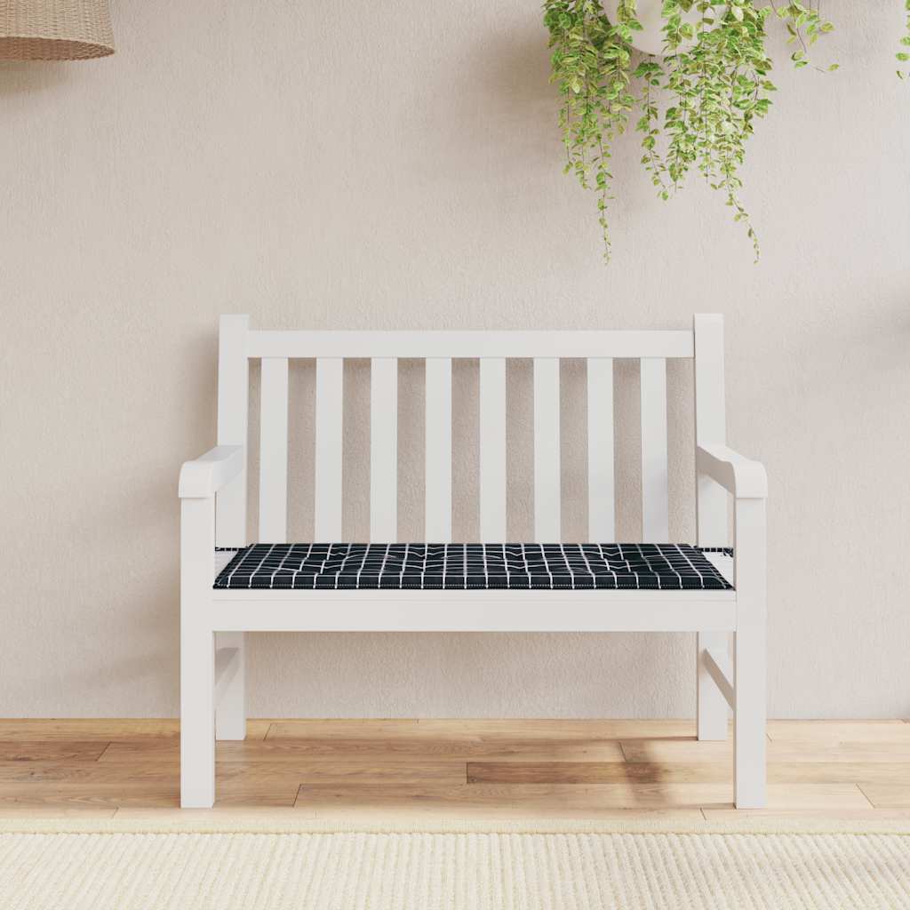 Vidaxx Gartenbankauflage Rautenmuster 100x50x4 cm Oxfordstoff schwarz