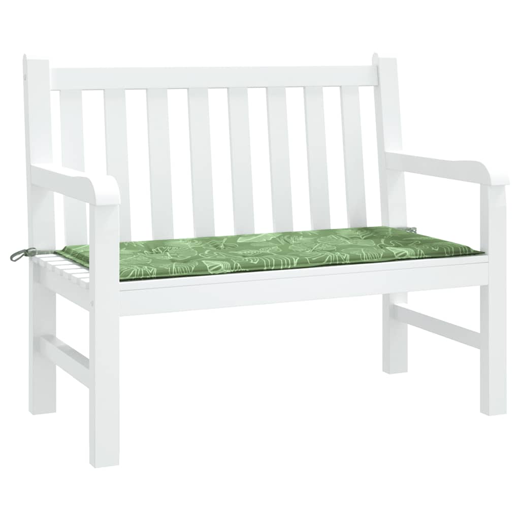 Vidaxx Gartenbankauflage 100x50x4 cm Oxford-Stoff mit Blattmuster
