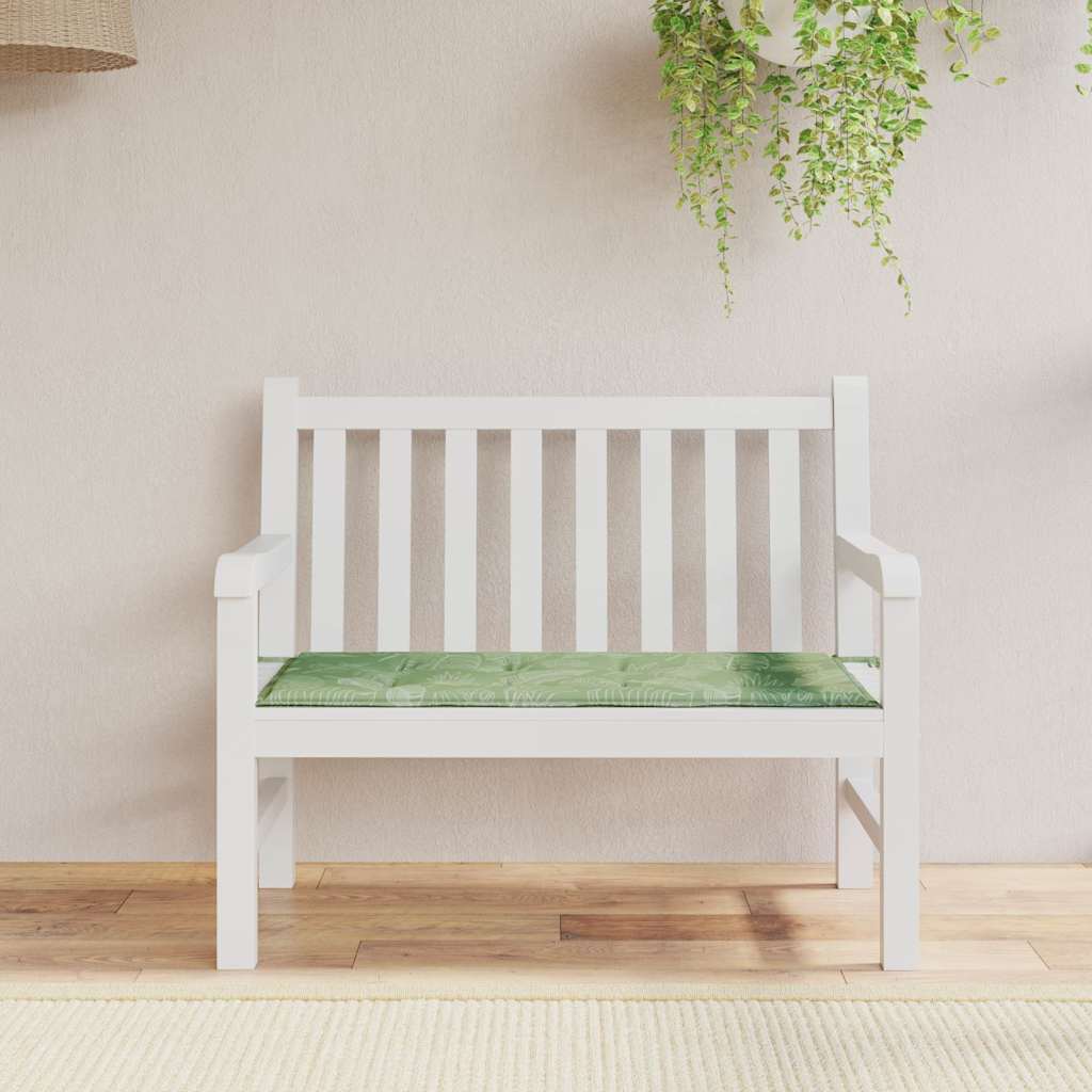 Vidaxx Gartenbankauflage 100x50x4 cm Oxford-Stoff mit Blattmuster