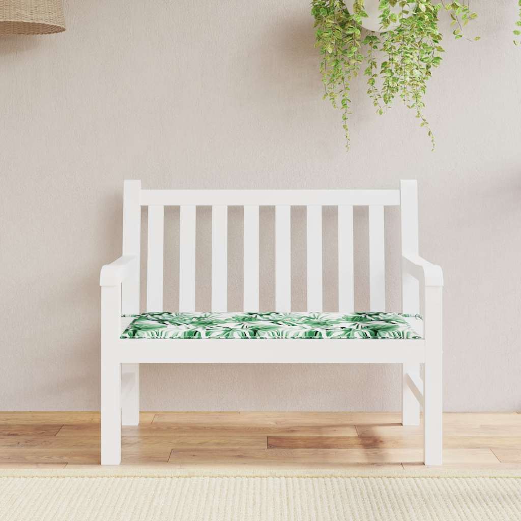 Vidaxx Gartenbankauflage 120x50x4 cm Oxford-Stoff mit Blattmuster