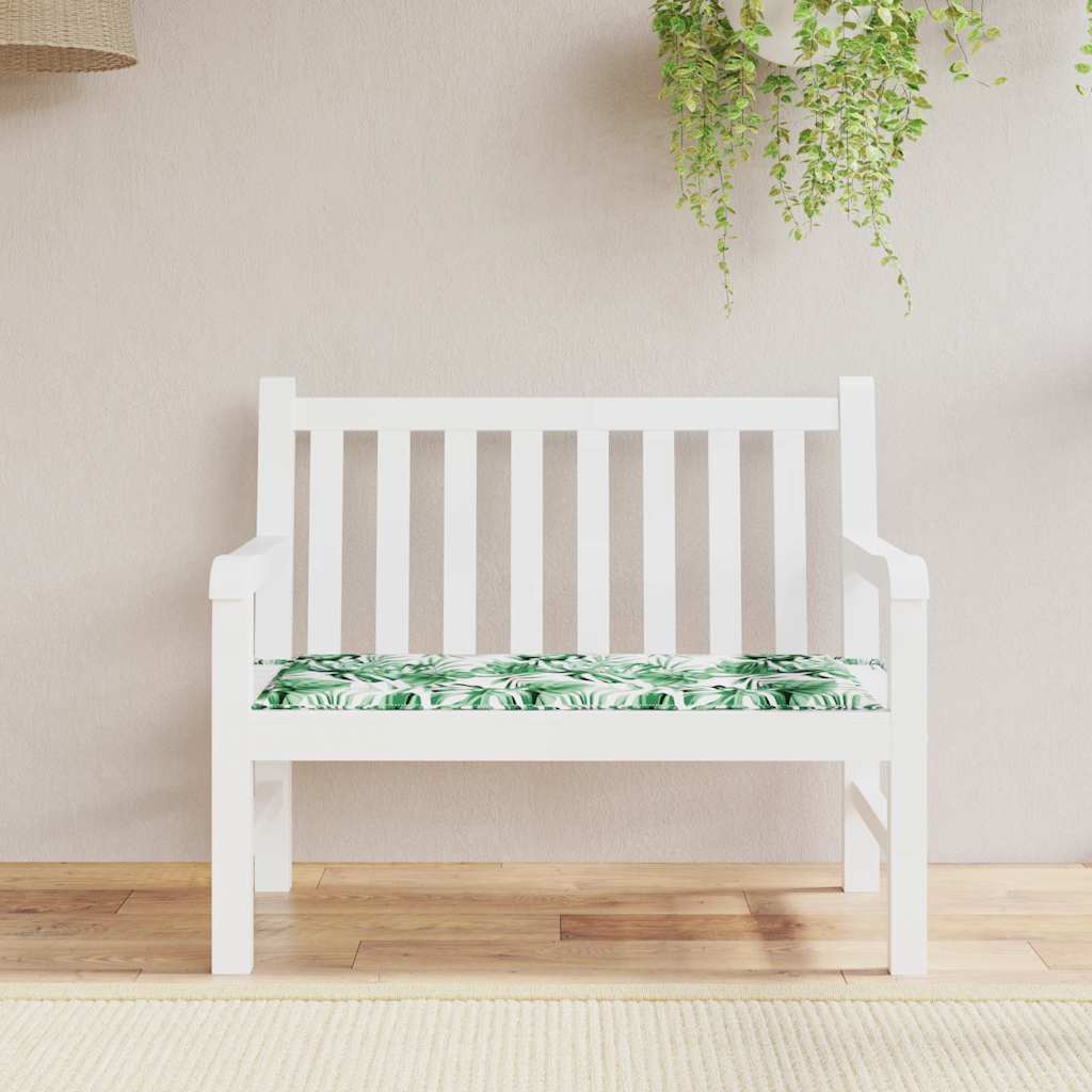 Vidaxx Gartenbankauflage 120x50x4 cm Oxford-Stoff mit Blattmuster