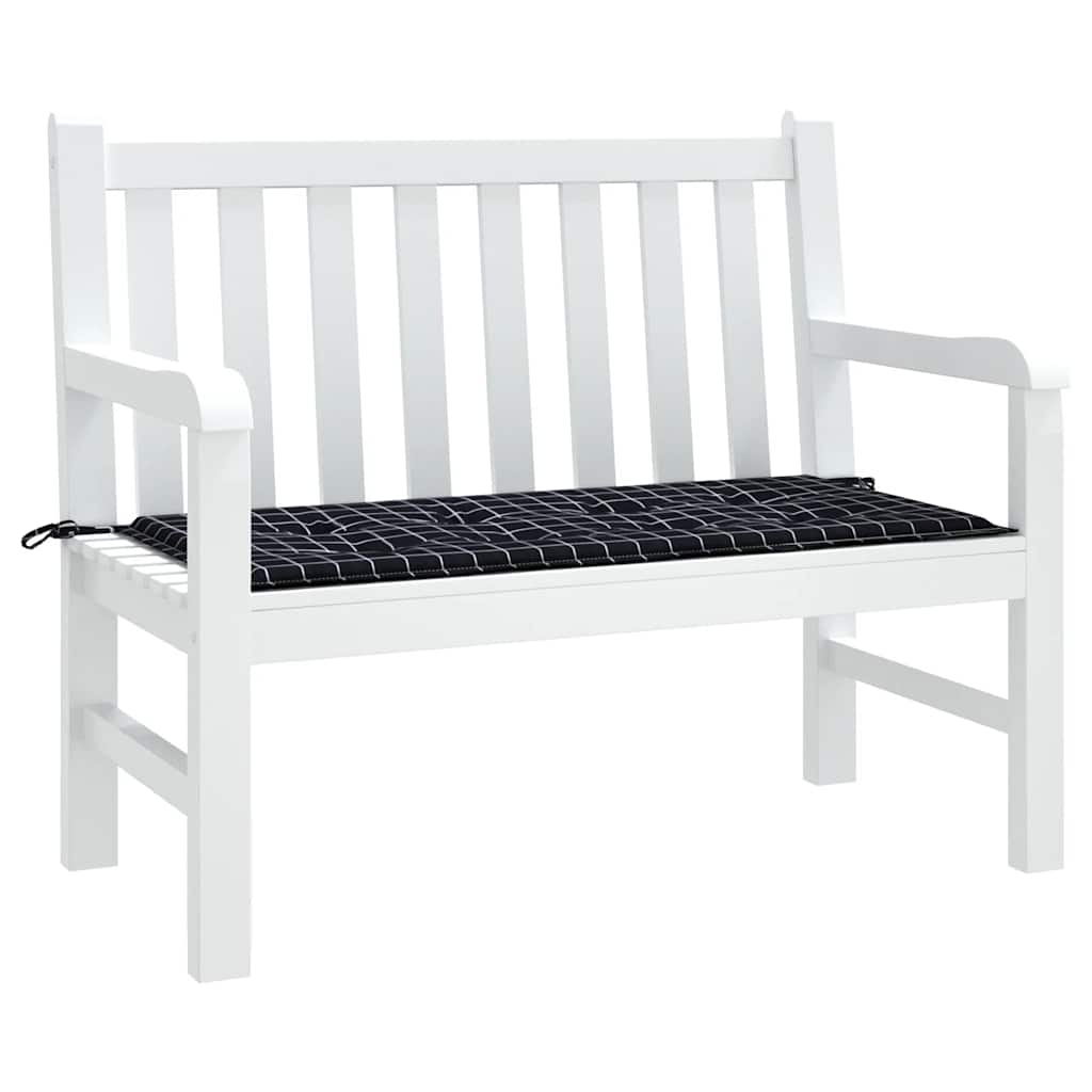 Vidaxx Gartenbankauflage Rautenmuster 120x50x4 cm Oxford-Stoff schwarz