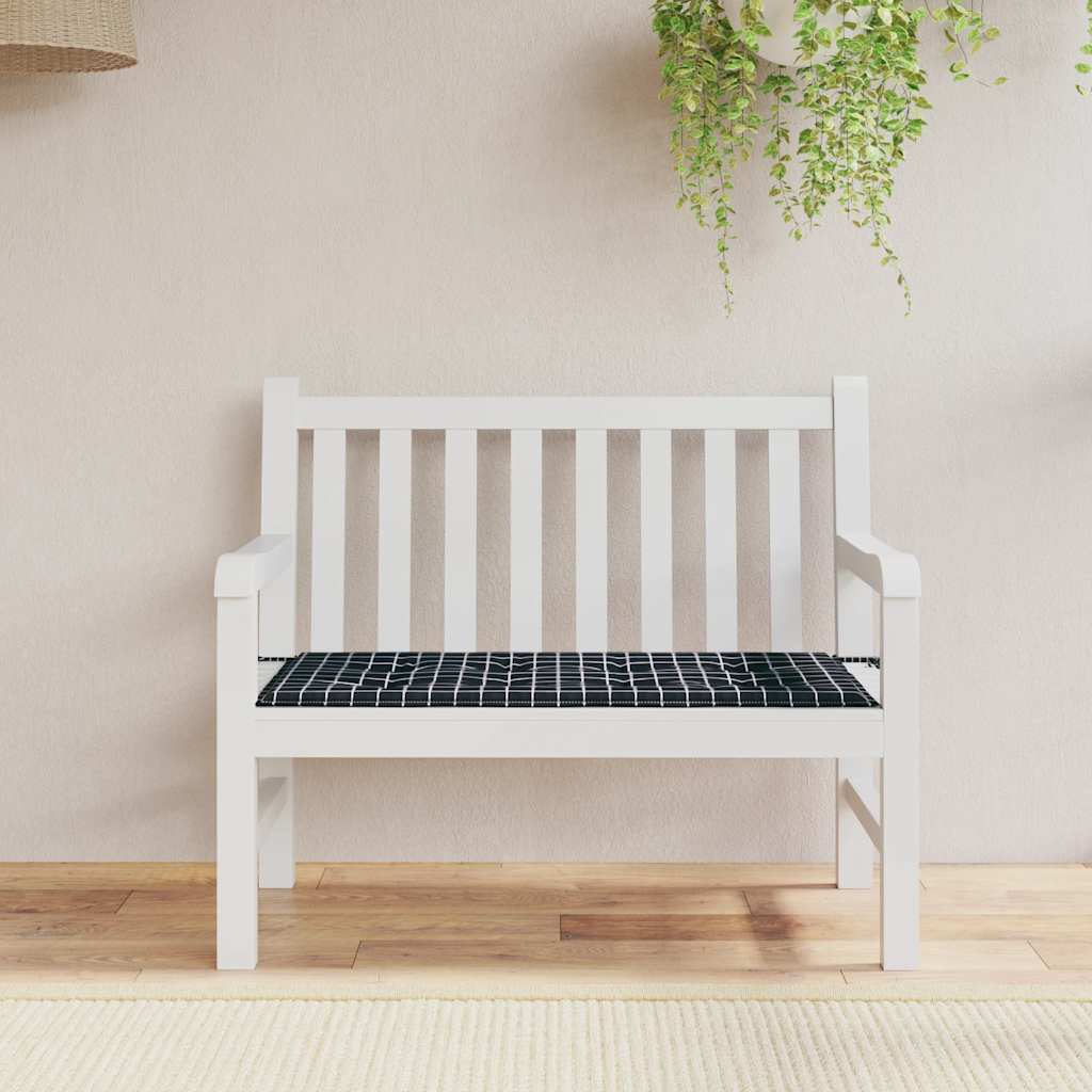 Vidaxx Gartenbankauflage Rautenmuster 120x50x4 cm Oxford-Stoff schwarz