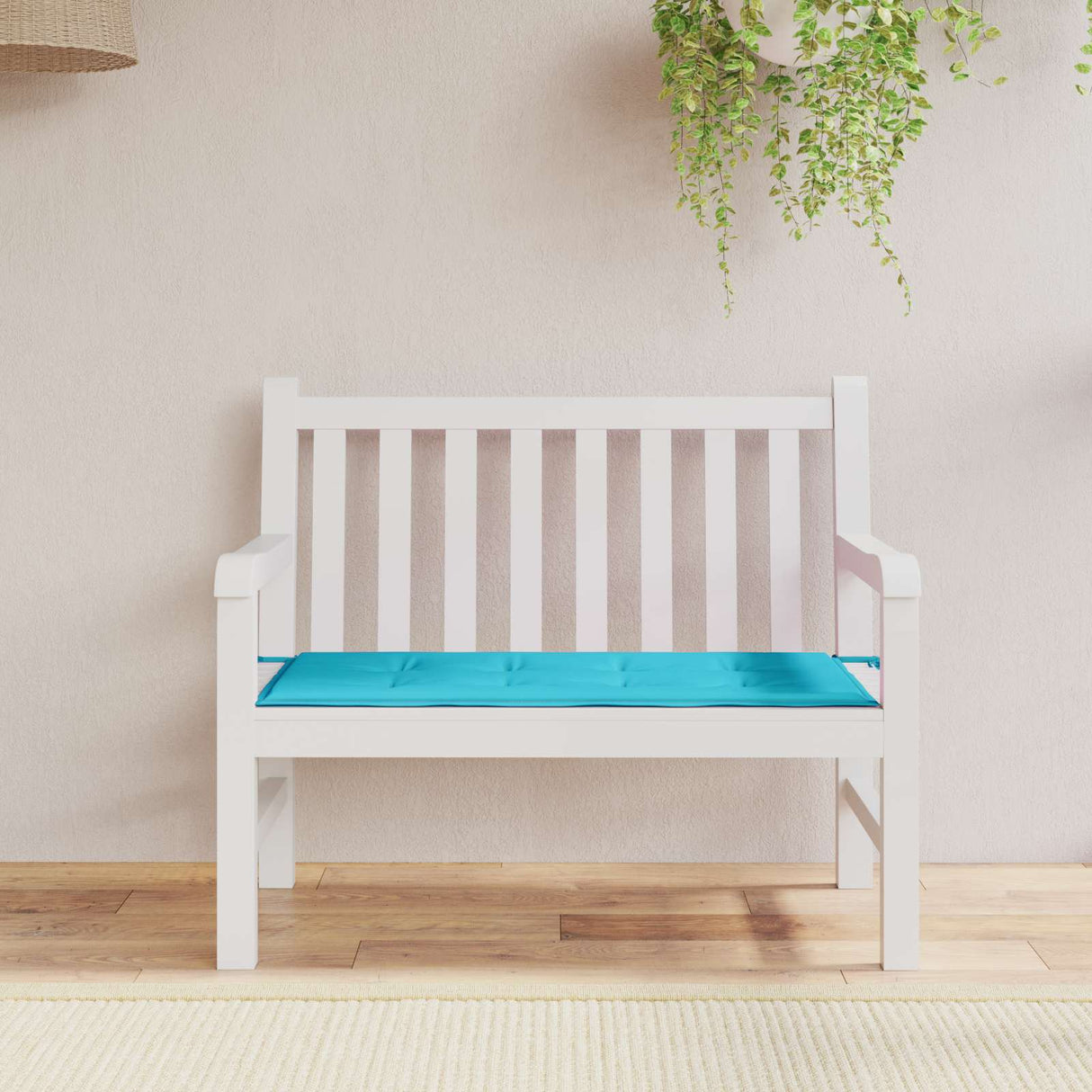 Vidaxl bankkussen effen turquoise 120 x 50 x 3 cm oxford stof