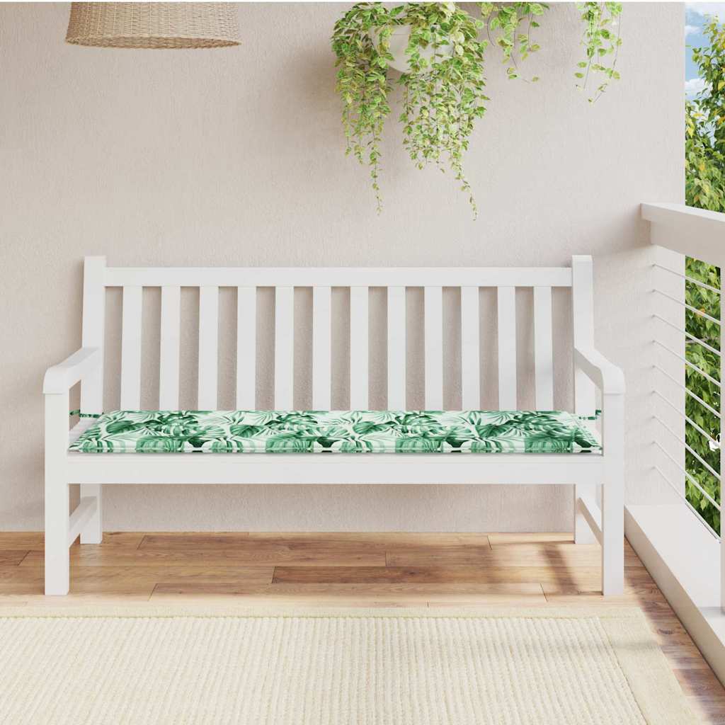 Vidaxl bankkussen blad bladpatroon 150 x 50 x 3 cm oxford stof