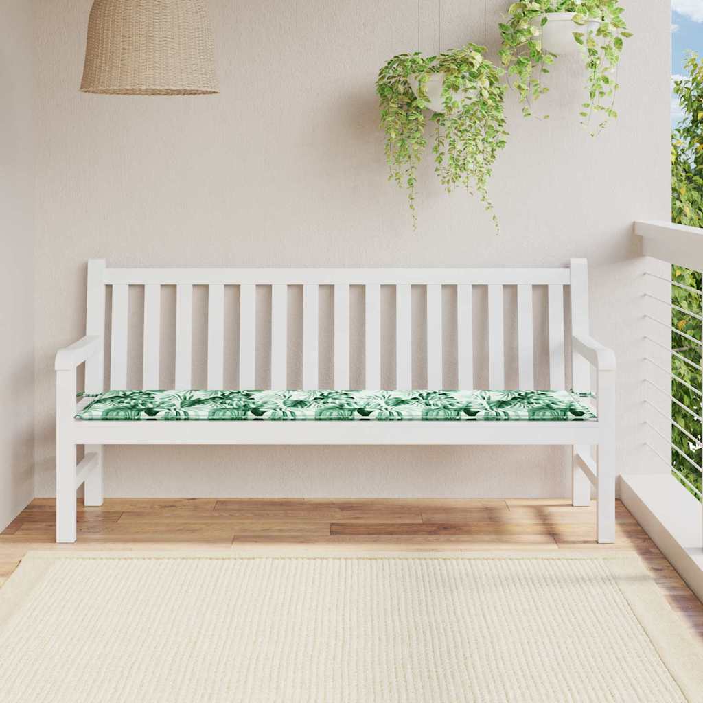 Vidaxl bankkussen blad bladpatroon 150 x 50 x 3 cm oxford stof
