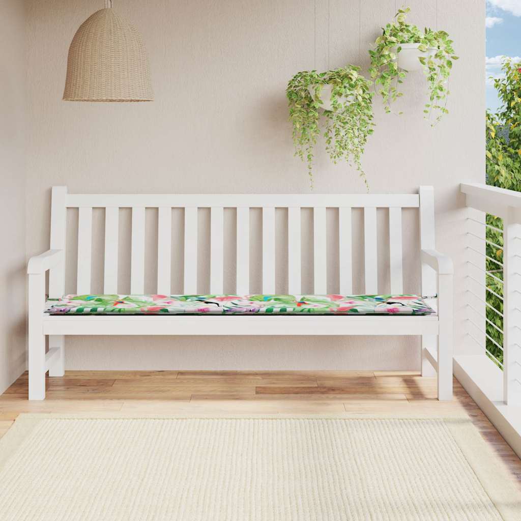 VidaXL Gartenbankauflage 200x50x4 cm Stoff mehrfarbig