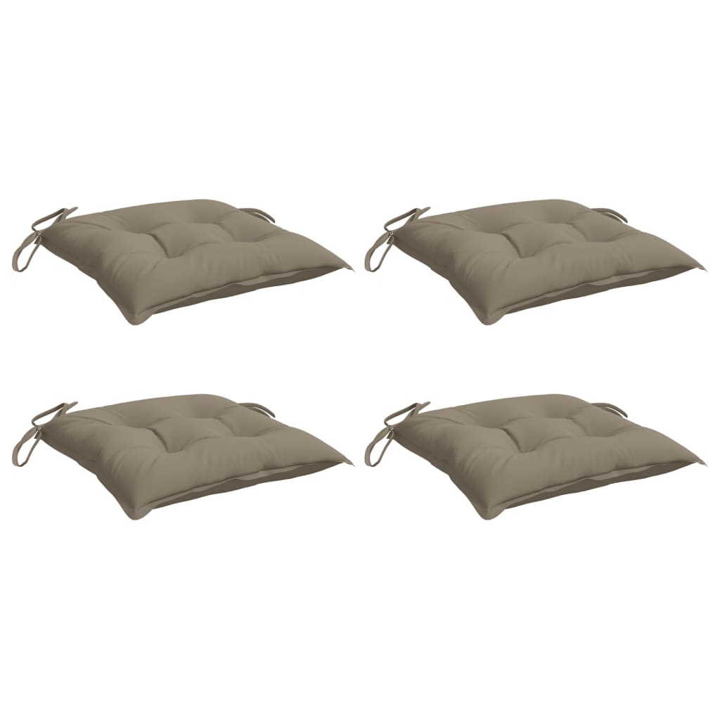 Vidaxl stoelkussens 4 st 40x40x7 cm oxford stof taupe