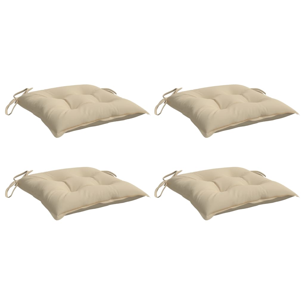 VidaXL Palettenkissen 4 Stück 50x50x7 cm Oxford-Stoff Beige