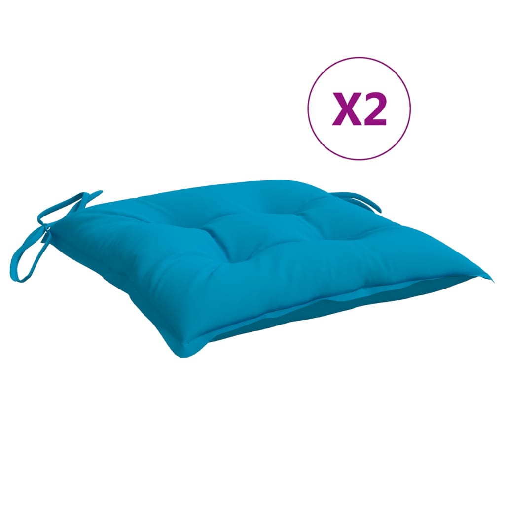 VidaXL Palettenkissen 2 Stück 50x50x7 cm Oxford-Stoff Hellblau