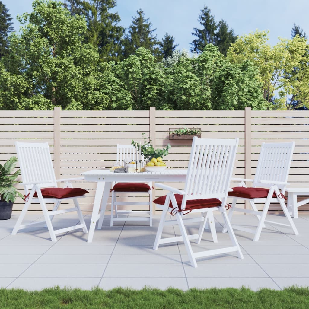 Vidaxx Palettenkissen 4 Stück 50x50x7 cm Oxford-Stoff weinrot