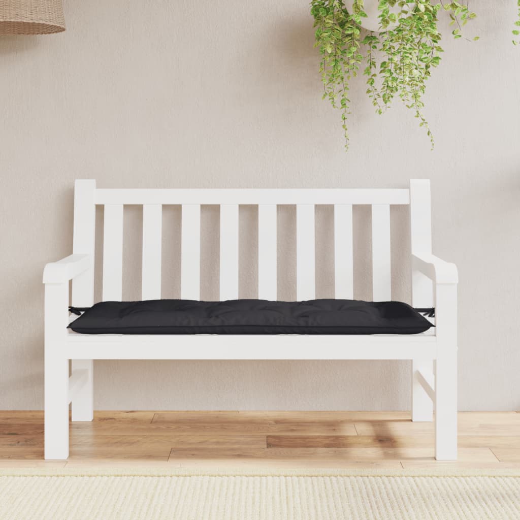 VidaXL Gartenbankauflage 120x50x7 cm Oxford-Stoff schwarz
