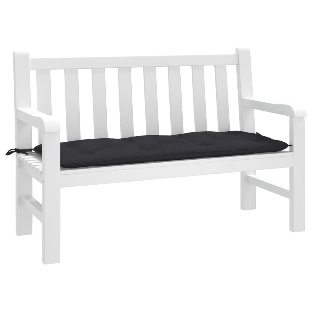 VidaXL Gartenbankauflage 120x50x7 cm Oxford-Stoff schwarz